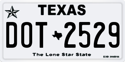 TX license plate DOT2529