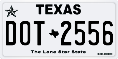 TX license plate DOT2556