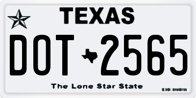 TX license plate DOT2565