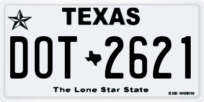 TX license plate DOT2621
