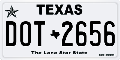 TX license plate DOT2656