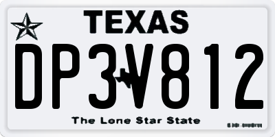 TX license plate DP3V812