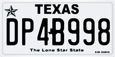 TX license plate DP4B998