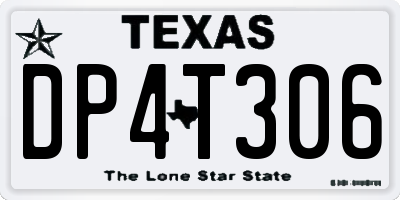 TX license plate DP4T306