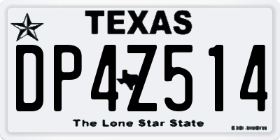 TX license plate DP4Z514