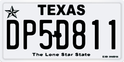 TX license plate DP5D811