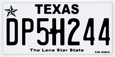 TX license plate DP5H244