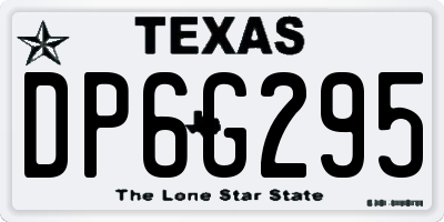 TX license plate DP6G295