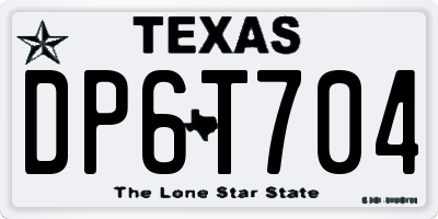 TX license plate DP6T704