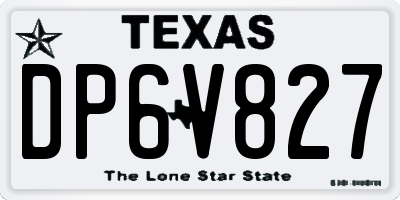 TX license plate DP6V827