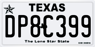 TX license plate DP8C399