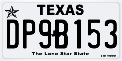 TX license plate DP9B153