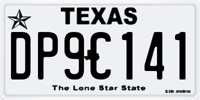 TX license plate DP9C141