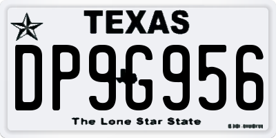 TX license plate DP9G956