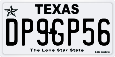 TX license plate DP9GP56