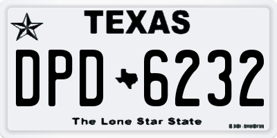 TX license plate DPD6232