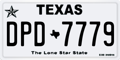 TX license plate DPD7779