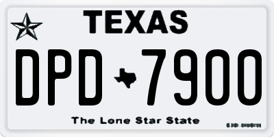 TX license plate DPD7900