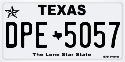 TX license plate DPE5057