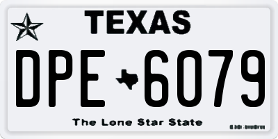 TX license plate DPE6079