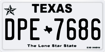 TX license plate DPE7686