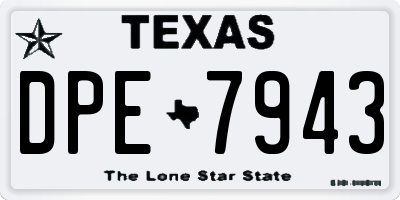 TX license plate DPE7943