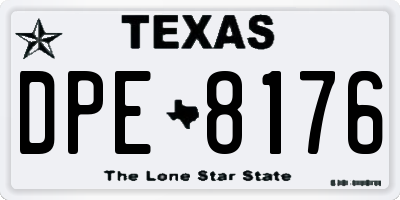 TX license plate DPE8176