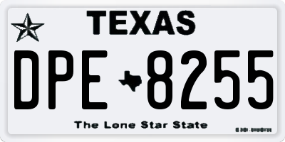 TX license plate DPE8255