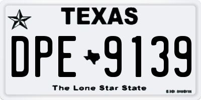 TX license plate DPE9139
