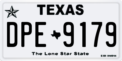 TX license plate DPE9179