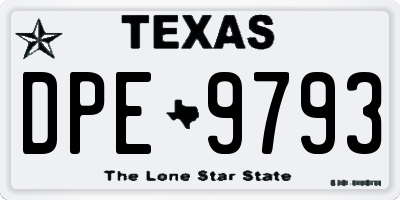 TX license plate DPE9793
