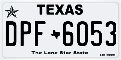 TX license plate DPF6053