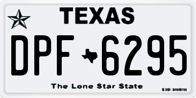 TX license plate DPF6295
