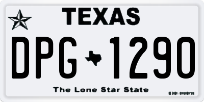 TX license plate DPG1290