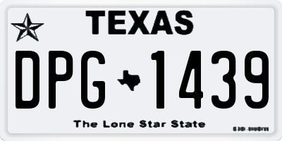 TX license plate DPG1439