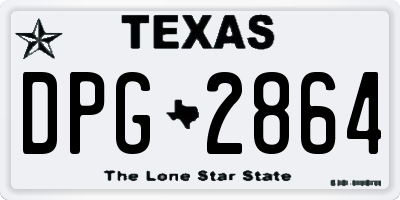 TX license plate DPG2864