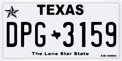 TX license plate DPG3159