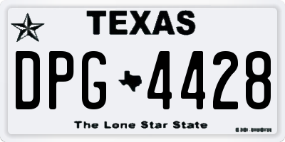 TX license plate DPG4428