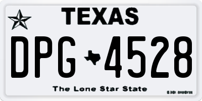 TX license plate DPG4528