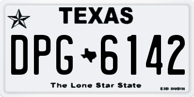 TX license plate DPG6142