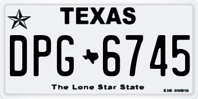 TX license plate DPG6745