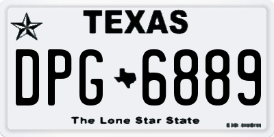 TX license plate DPG6889