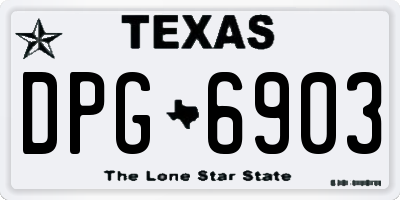 TX license plate DPG6903