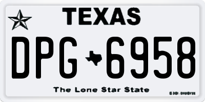 TX license plate DPG6958