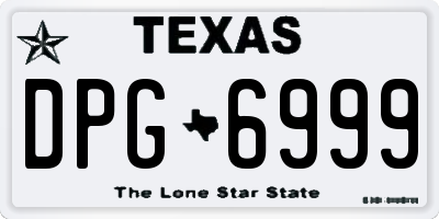 TX license plate DPG6999