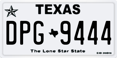 TX license plate DPG9444