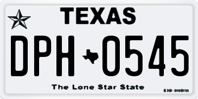 TX license plate DPH0545