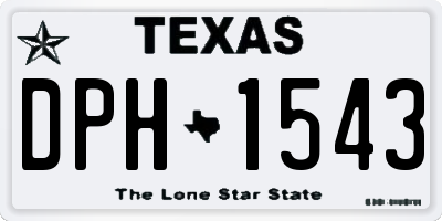TX license plate DPH1543