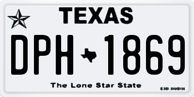 TX license plate DPH1869