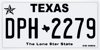 TX license plate DPH2279